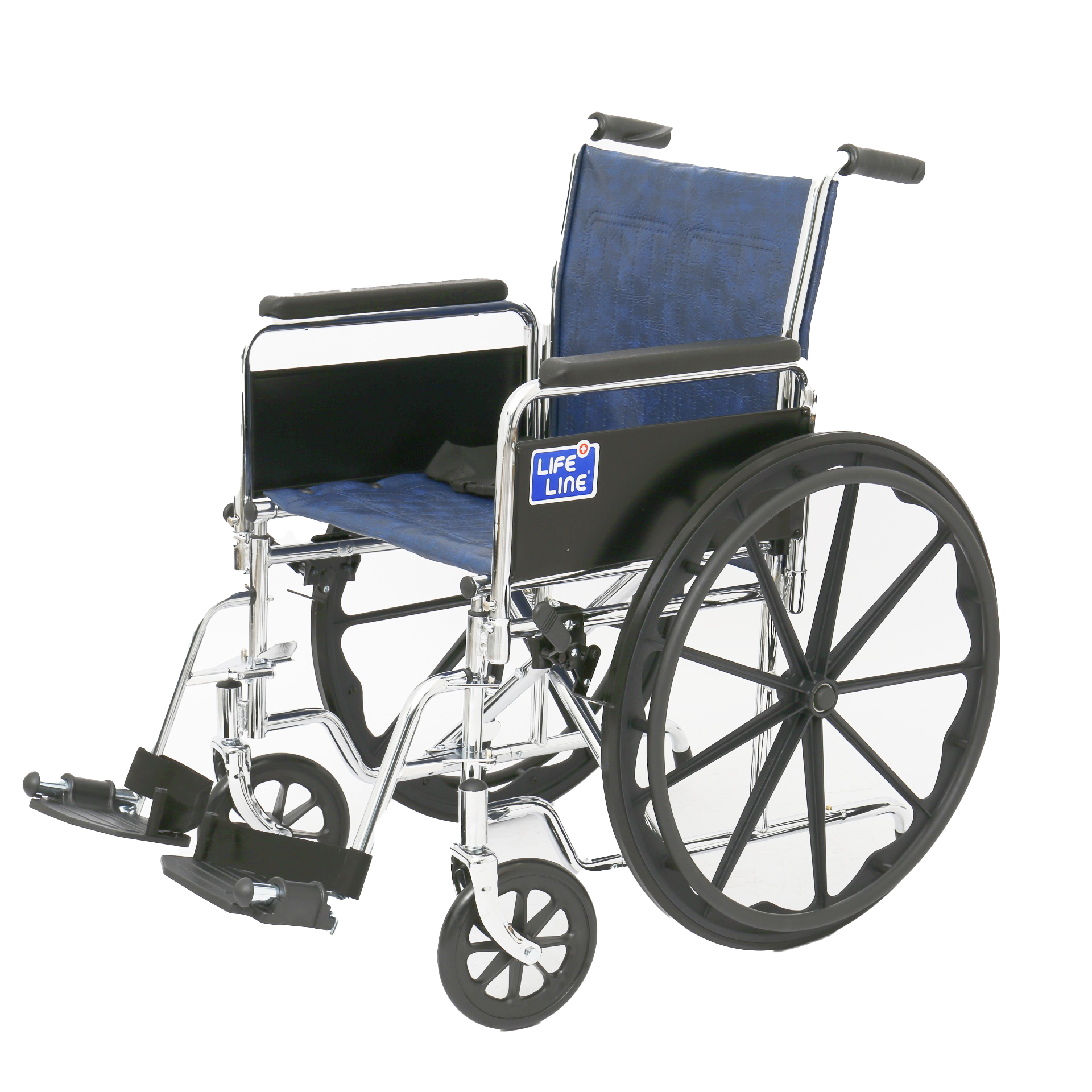 Chrome Detachable Wheelchair with Safety Belt