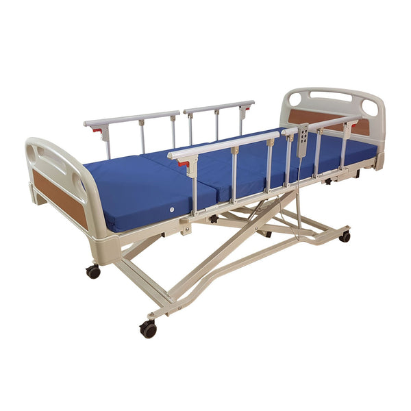 Electric Low Hospital Bed with 4 Side Rails - Lifeline Corporation