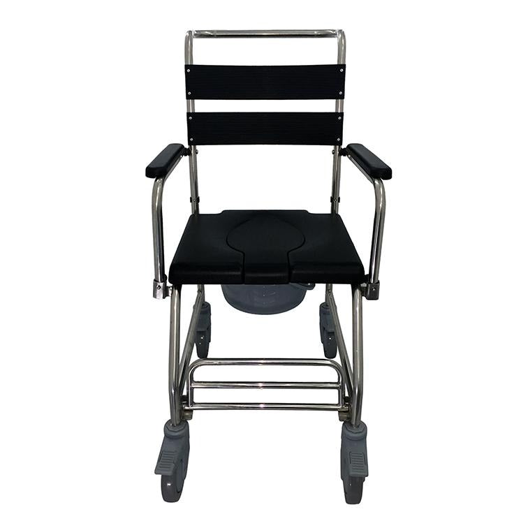 Stainless Steel Commode with Padded Seat – Lifeline Corporation