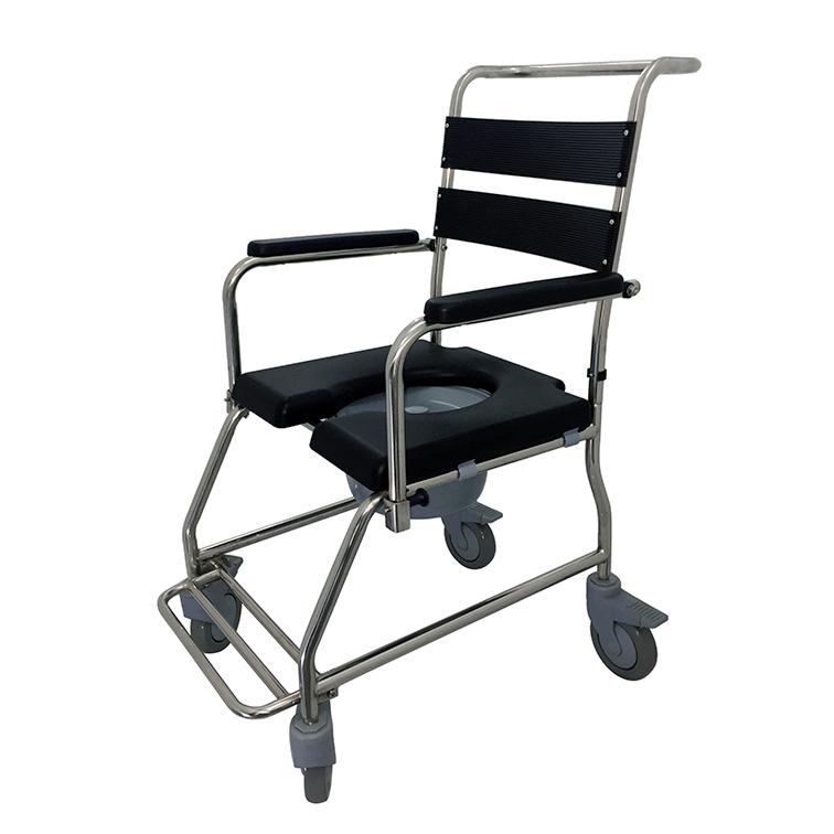 Stainless Steel Commode with Padded Seat – Lifeline Corporation