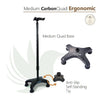 SMART Walking Stick with Medium Carbon Quad