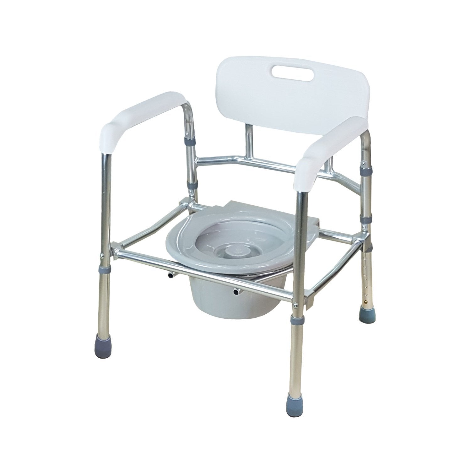 Aluminium Foldable Height Adjustable Stationary Commode – Lifeline ...