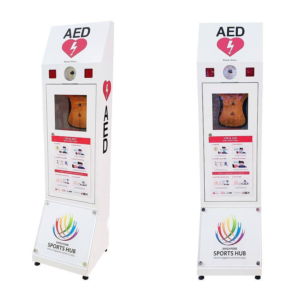 AED Standing Cabinet Enclosure (Alarm) - Lifeline Corporation