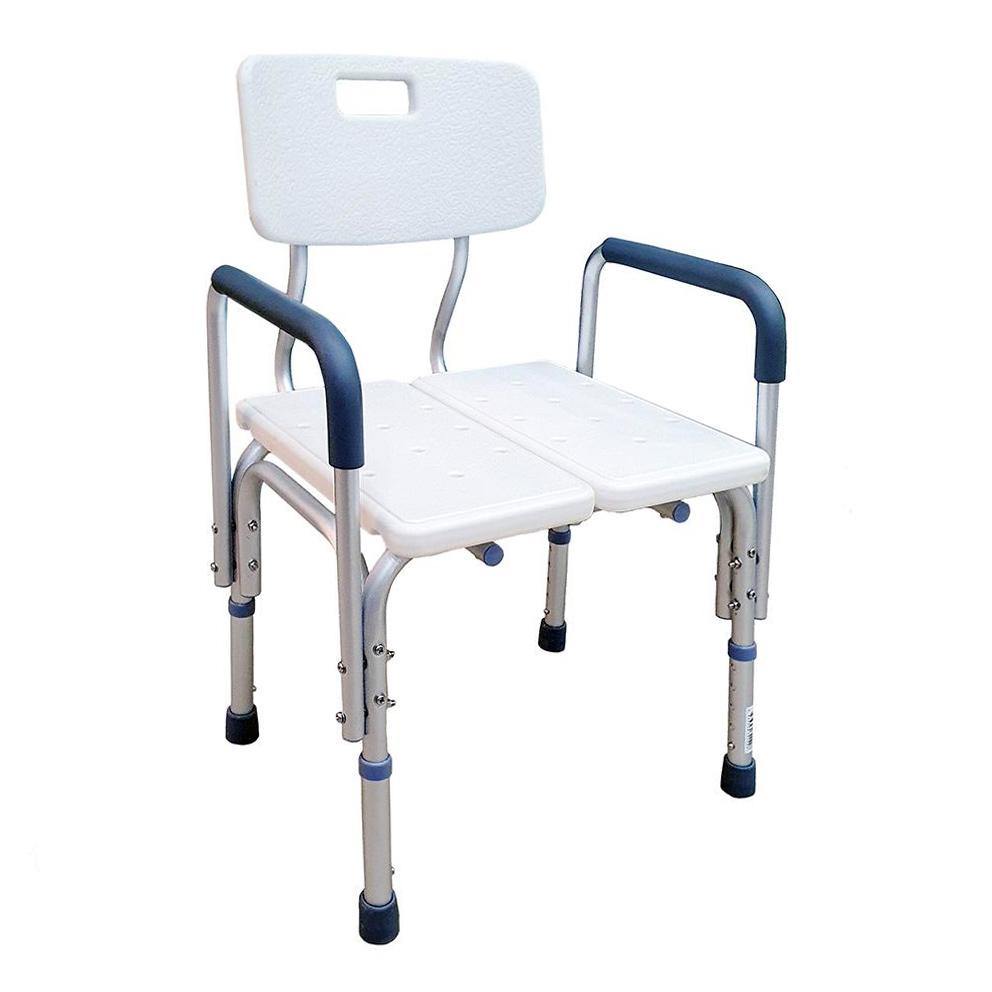 Height Adjustable Shower Chair with Arm Rest - Lifeline Corporation