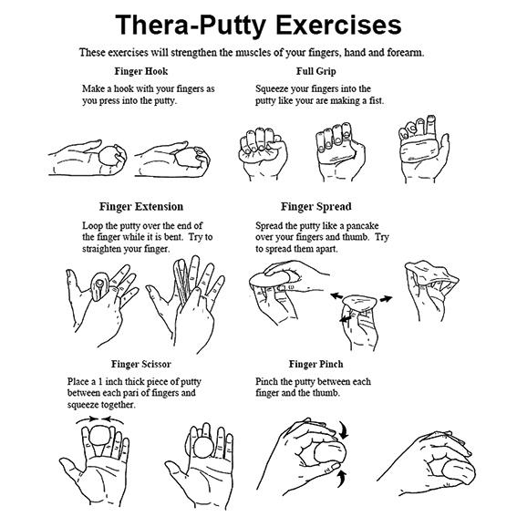 Putty discount therapy exercises