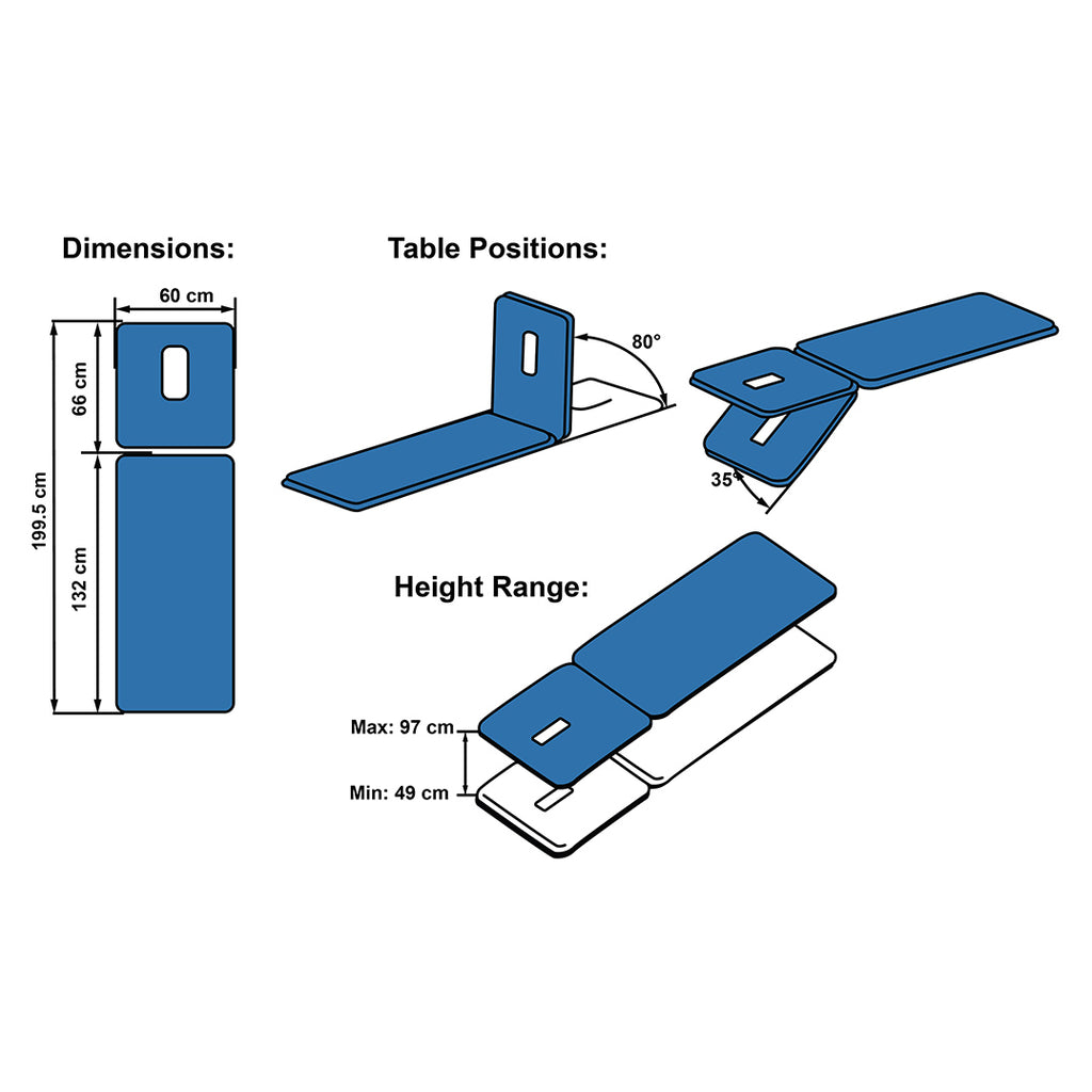 3-Section Treatment Table – Lifeline Corporation